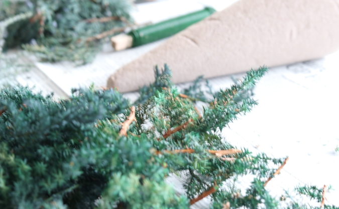 意外と簡単 セックとワイヤーで作るクリスマスツリー プリザーブドフラワーアレンジメント教室 フェアリール 長野 松本市
